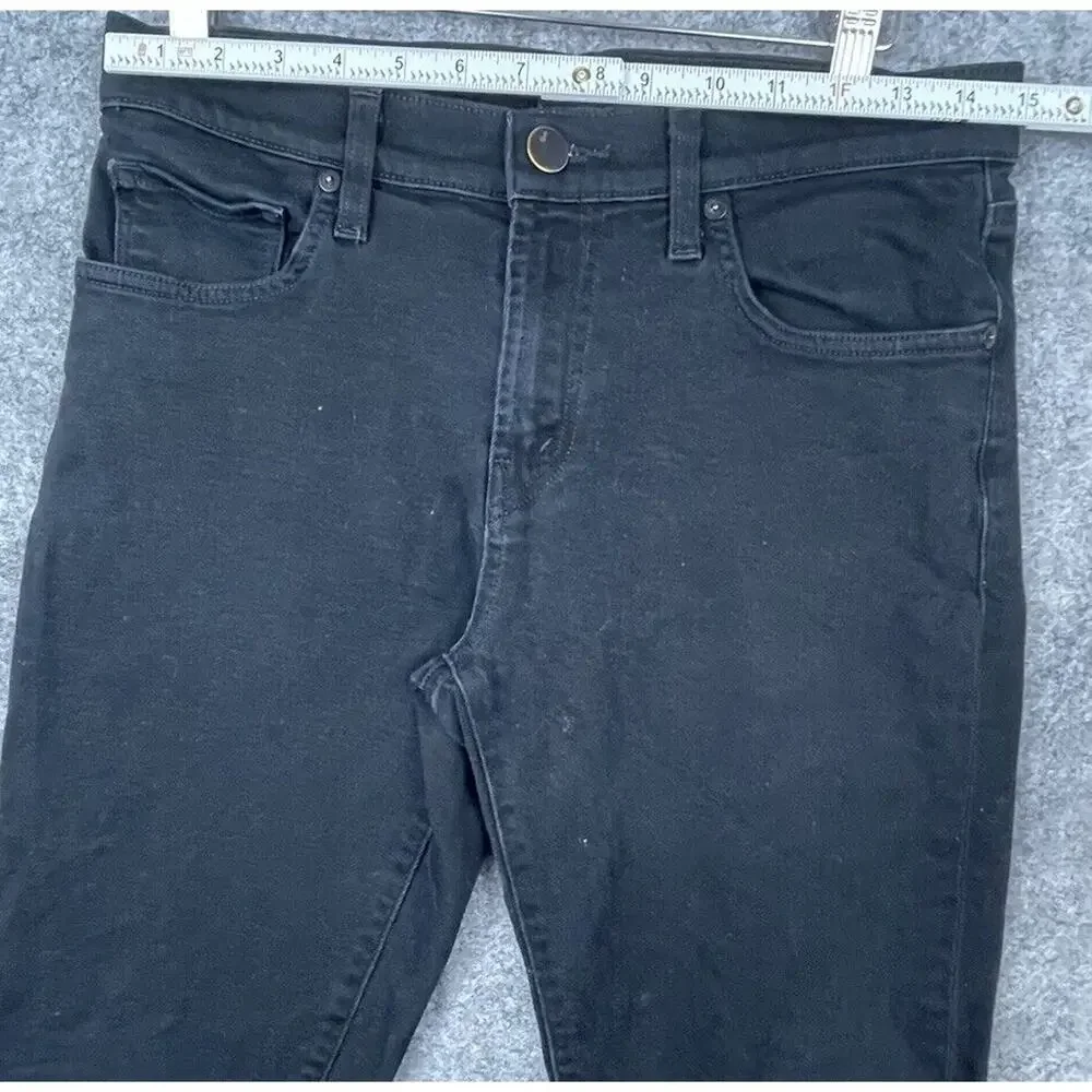 J Brand Jeans Womens 31 Black Tyler‎ Clancy Straight Cropped Capri